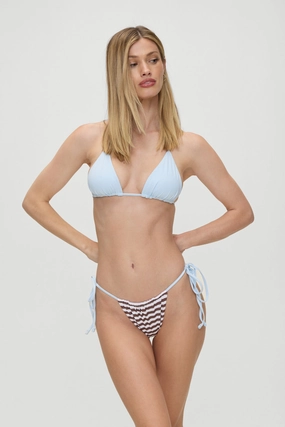 Nick Skimpy Triangle Bikini Top - Asher Blue womens printed swimsuits, beach ready swimwear ladies