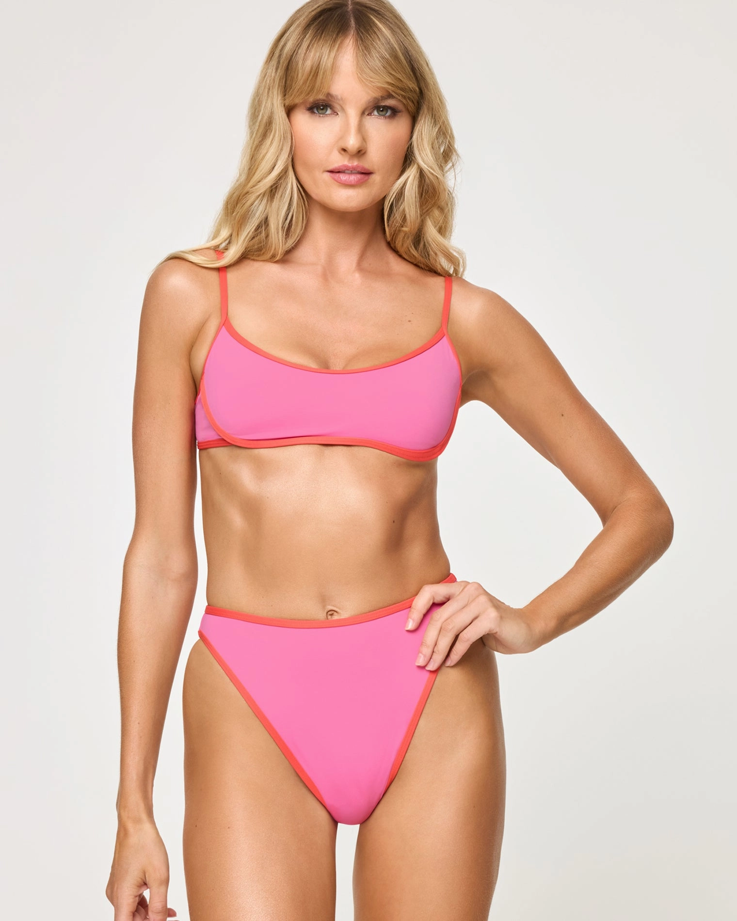 Nora Bikini Bottom - Bubblegum-Grapefruit