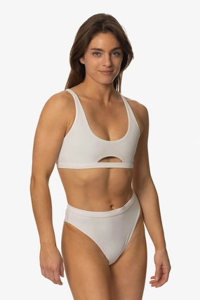 Nora Bikini Bottom - White all types of swimwear, full coverage swimwear for all ages