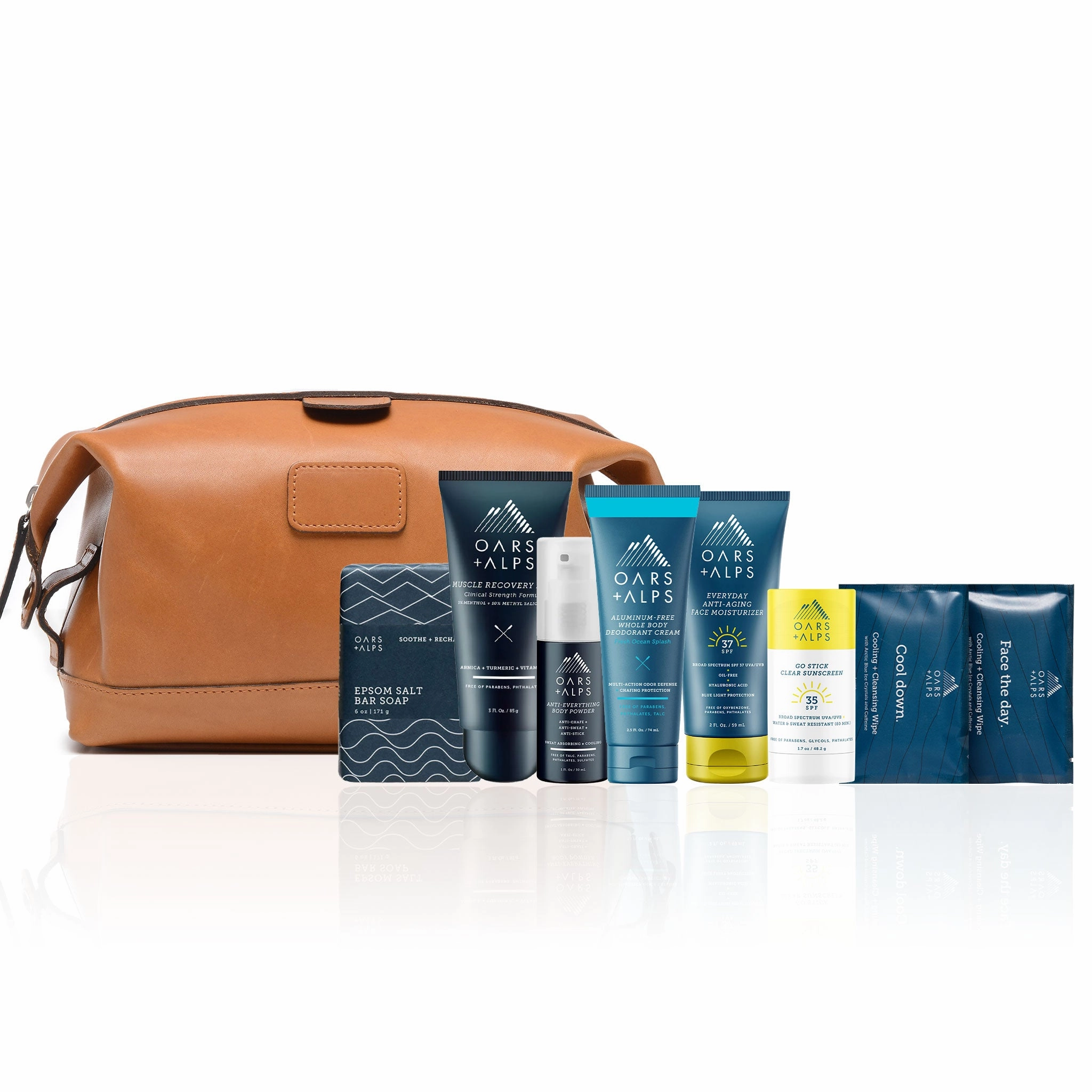 Oars   Alps Leather Ryder Limited Edition Gift Set Travel Kit Bag Stylish Travel Bag
