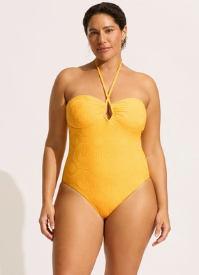 Oasis Diamond Wire One Piece - Butter slimming one piece swimsuits, fashionable one piece suits
