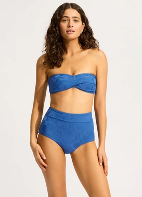 Oasis High Waisted Bikini Bottom - Ultramarine affordable swimwear for women, chic swimsuits for women