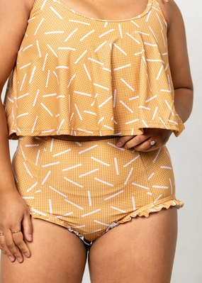 Off The Grid | All Ruffled Up Bottoms elastic waistband swim bottoms, mix-and-match bikini bottoms