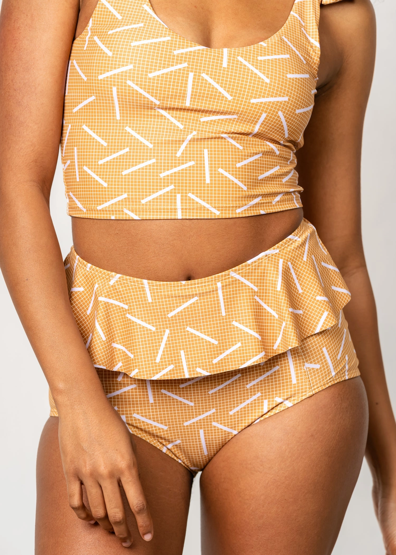 Off The Grid | Peplum Bottoms elastic waistband swim bottoms, mix-and-match bikini bottoms