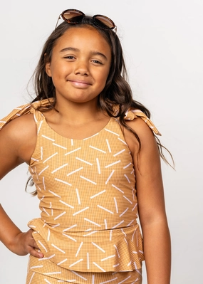 Off The Grid | Youth Knot Top cute girls swimsuits, stylish swimwear for girls