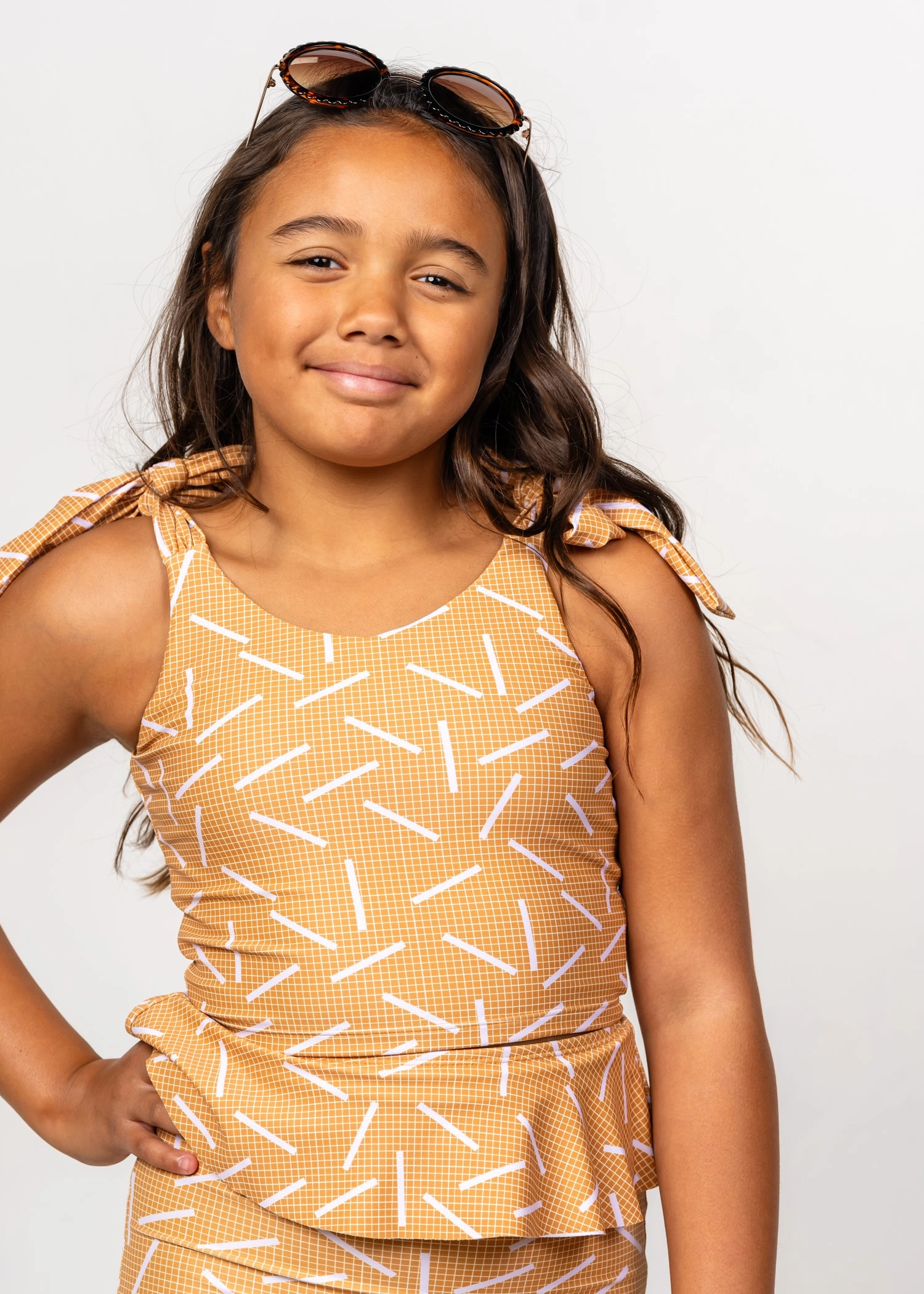 Off The Grid | Youth Knot Top cute girls swimsuits, stylish swimwear for girls
