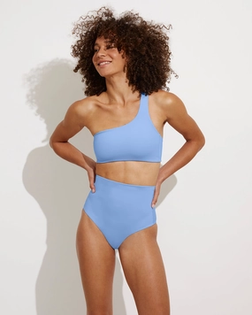Offshore Top - Blue Skies sleek design swimwear for women, minimalist swim styles