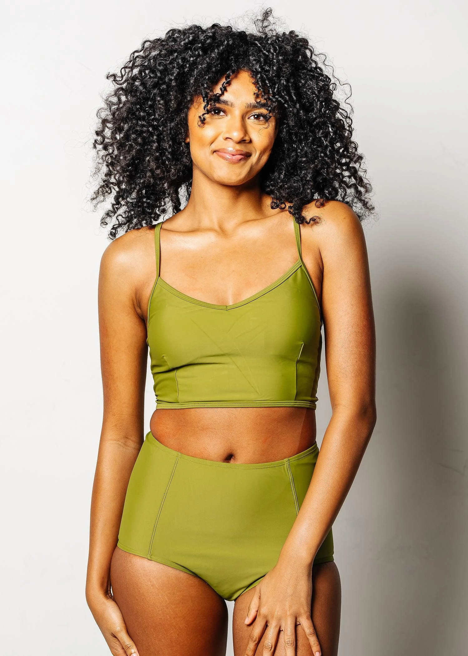 Olive Green | High-Waisted Bottoms