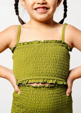 Olive Green | Mini Bandeau Top cute girls swimsuits, stylish swimwear for girls
