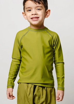 Olive Green | Mini Rashguard Top (Unisex) cute girls swimsuits, stylish swimwear for girls