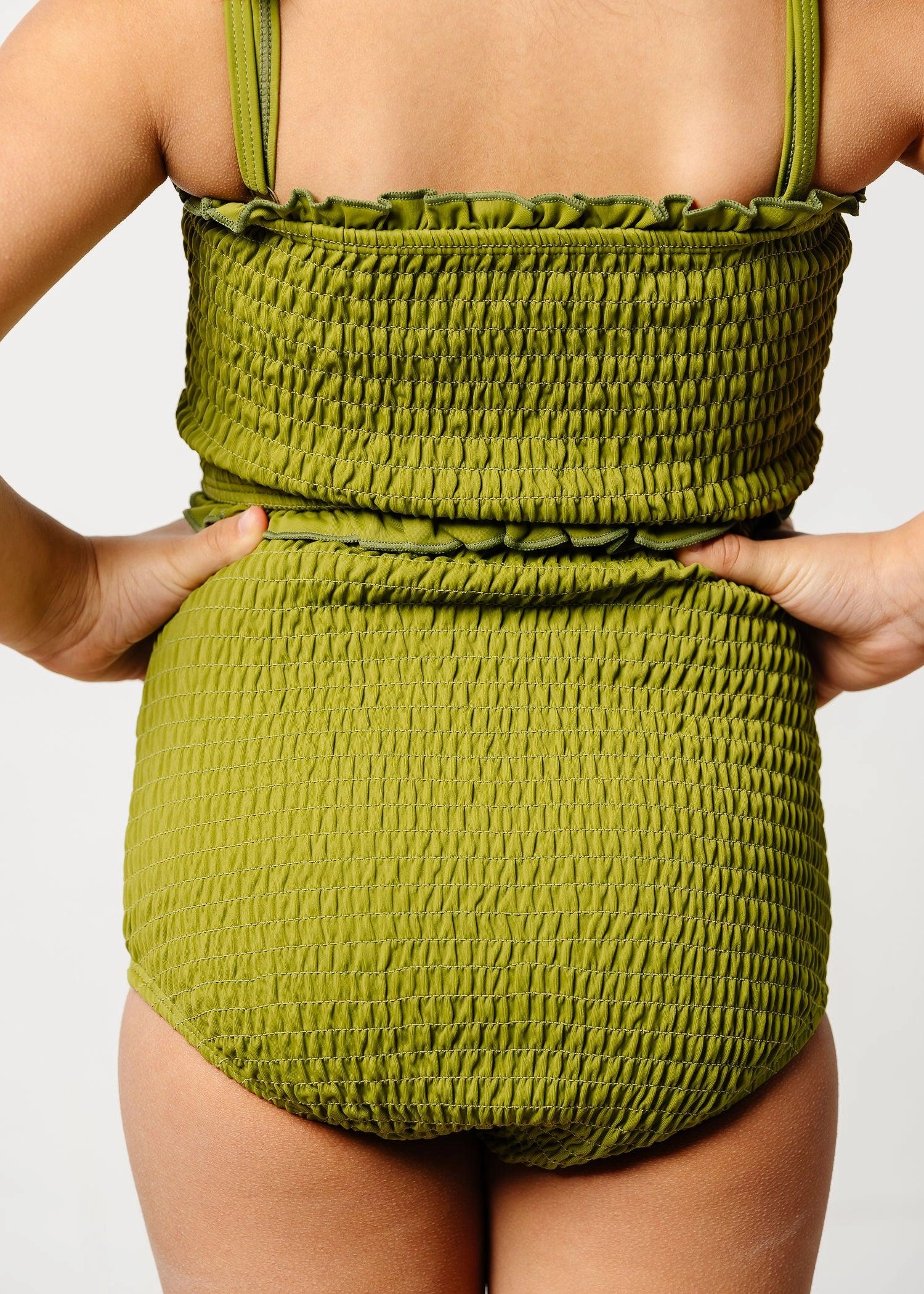Olive Green | Mini Smocked Bottoms
