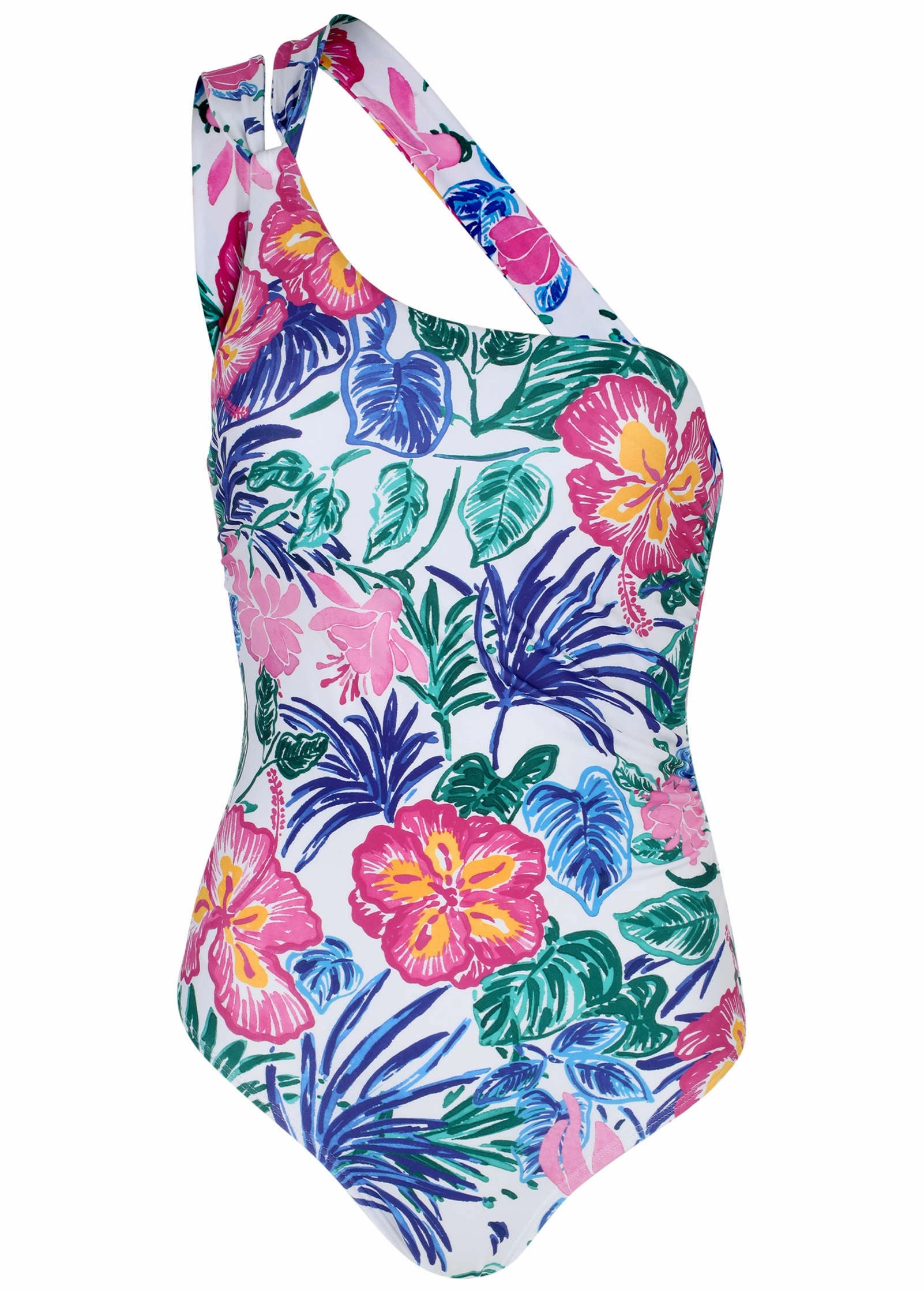 One Shoulder One-Piece - Botanical Garden