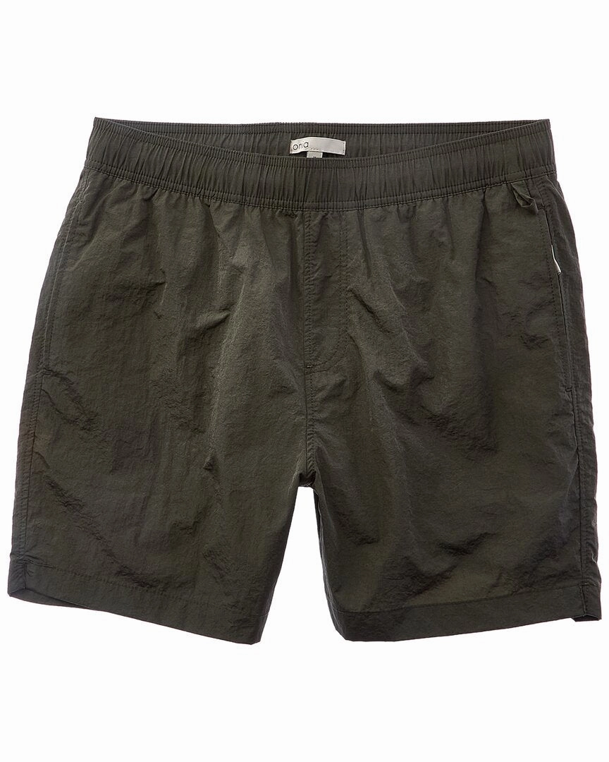 Onia Crinkle Swim Trunk mens full coverage swimwear, stylish mens swim trunks