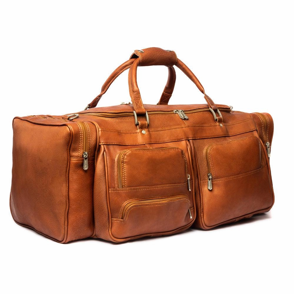 Expandable Pouch Vacation Gear Piel 24" Duffel With Pockets