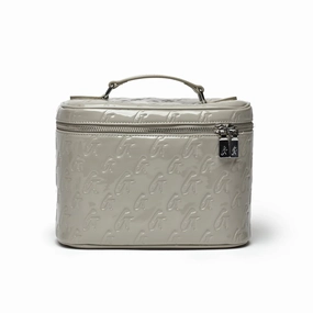 Large Monogram Toiletry Bag - Mirror Gray Cabin Luggage Stylish Weekend Bag