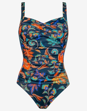 Ornamental Orchestra Inclusive Fit Swimsuit - Midnight Paisley tummy control swimwear women, slimming swimsuits