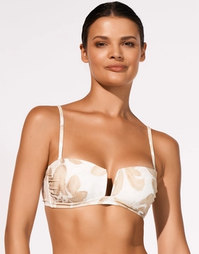 Ornation Bandeau Bikini Top - Canvas Sand full coverage swim tops, cute bikini tops