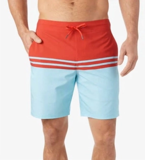 Ozone Board Short In Chili Pepper mens beach swimwear, quick dry mens swimsuits