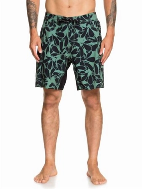 Paddler Boardshort In Dark Ivy mens full coverage swimwear, stylish mens swim trunks