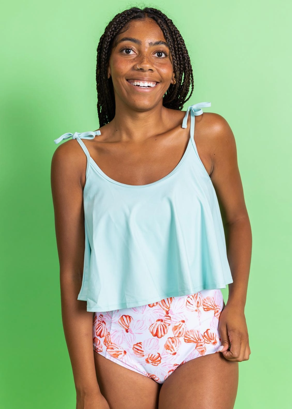 Painted Clams | Cut High Bottoms elastic waistband swim bottoms, mix-and-match bikini bottoms