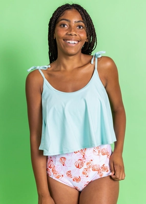 Painted Clams | Cut High Bottoms elastic waistband swim bottoms, mix-and-match bikini bottoms