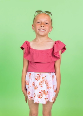 Painted Clams | Mini Who Wears Short Skirts cute girls swimsuits, stylish swimwear for girls