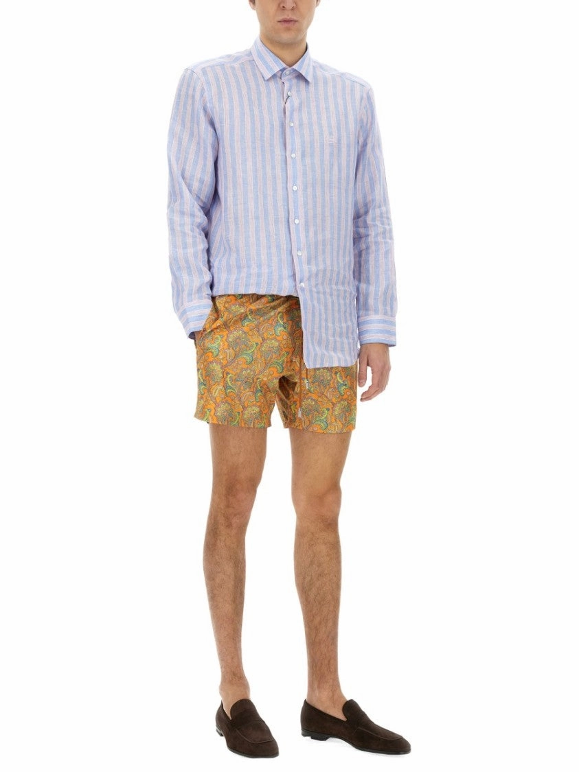 Paisley Pattern Swimsuit With Elastic Waistband