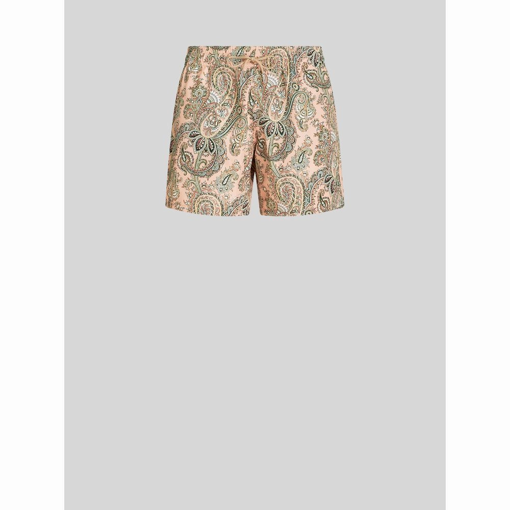 PAISLEY PRINT SWIM SHORTS mens full coverage swimwear, stylish mens swim trunks