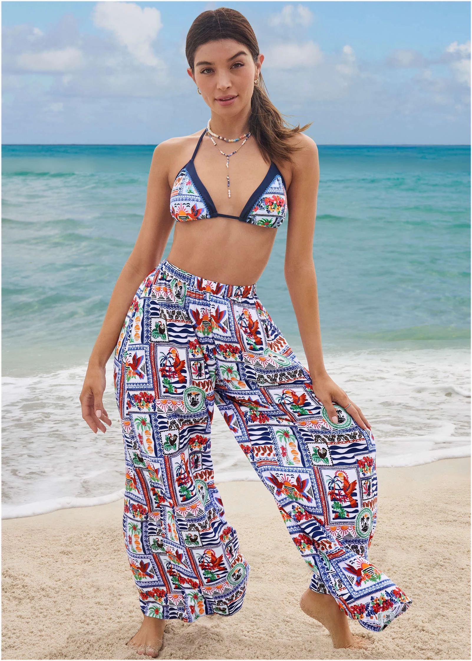 Palazzo Cover-Up Pant - Postcard Vacay swimwear with tummy control, elegant swimsuits for women