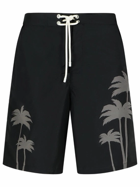 Palms' Black Polyester Swimsuit summer mens swimwear, mens athletic swimwear
