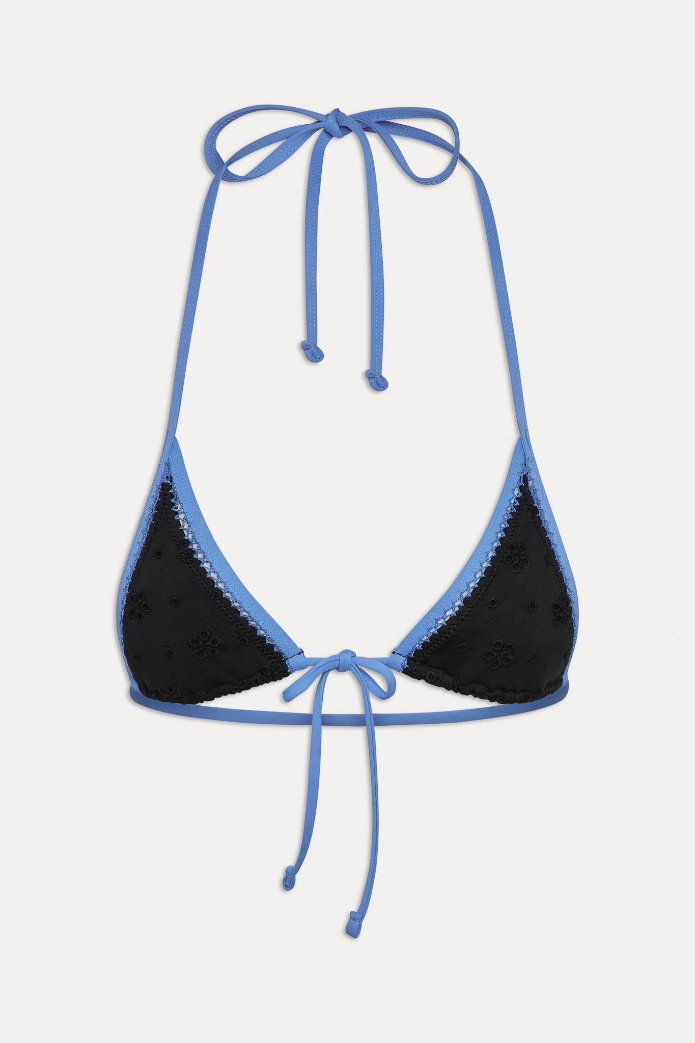 Paradise Eyelet Halter Bikini Top - Eclipse
