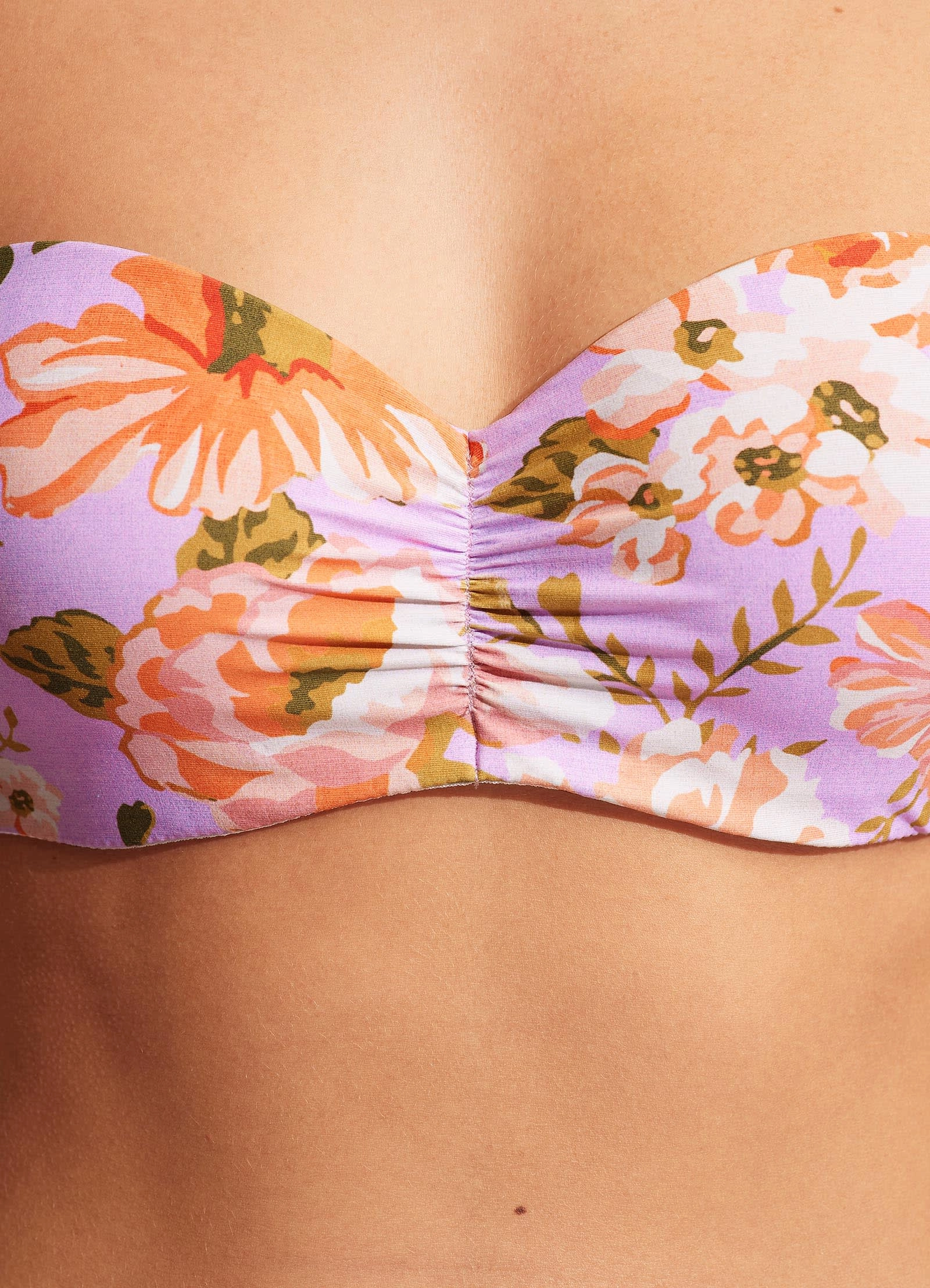 Paradise Garden Bustier Bandeau - Lilac