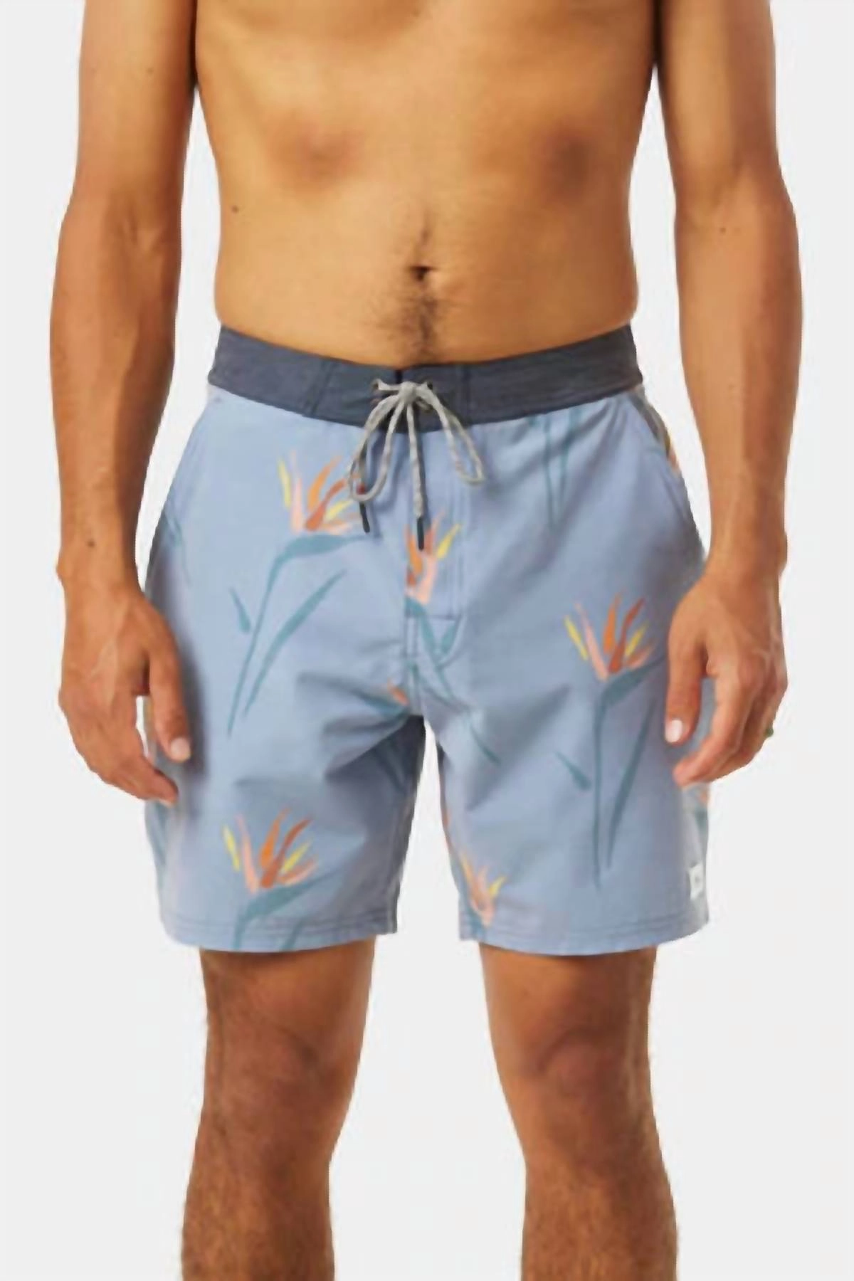 Paradise Hybrid Trunk In Tradewinds Blue mens beach swimwear, quick dry mens swimsuits