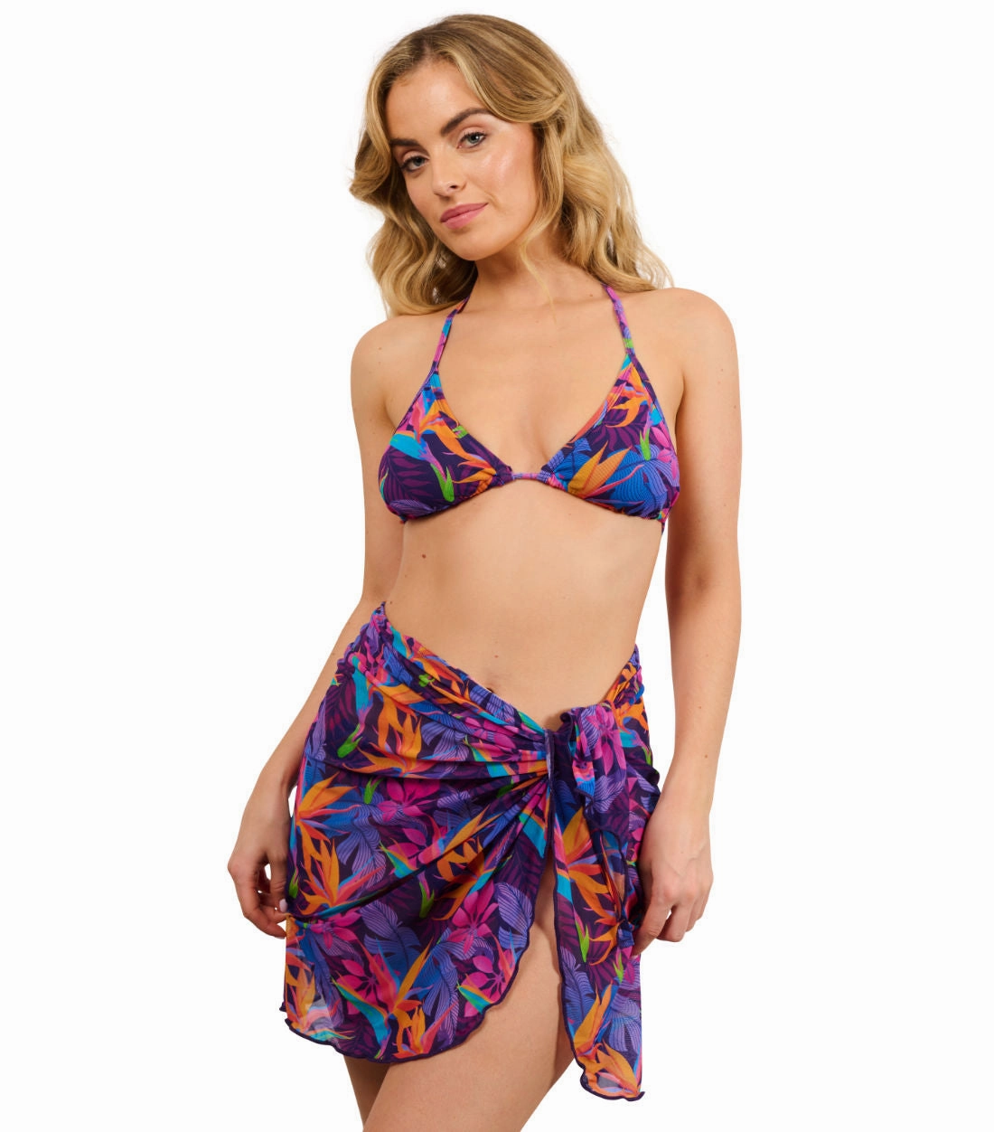 Paradise Purple Tan Through Beach Wrap