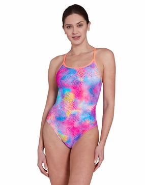 Paradox Sprintback Swimsuit - Pink minimalistic swimsuits women, sleek swimwear styles