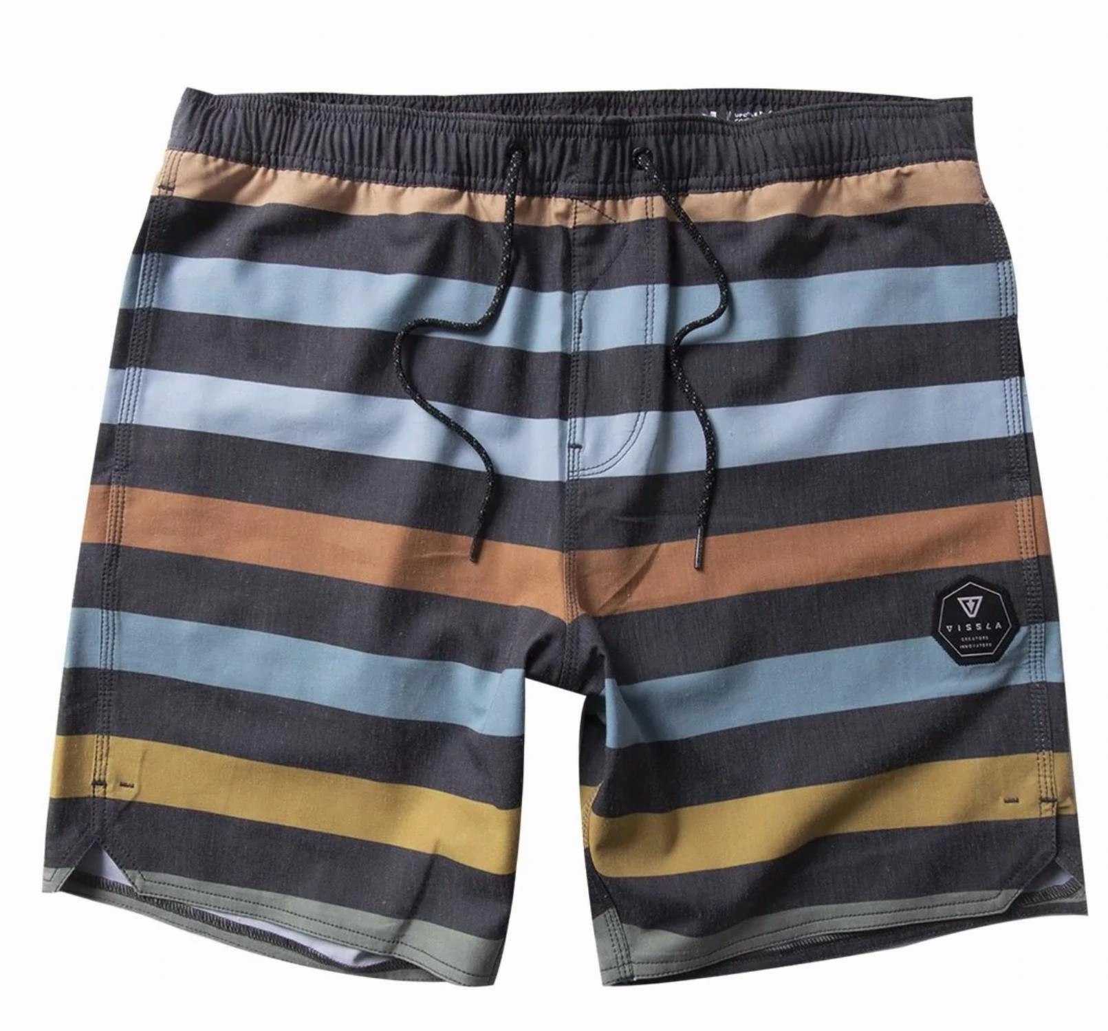 Parallels 17.5" Ecolastic Boardshort In Phantom mens full coverage swimwear, stylish mens swim trunks
