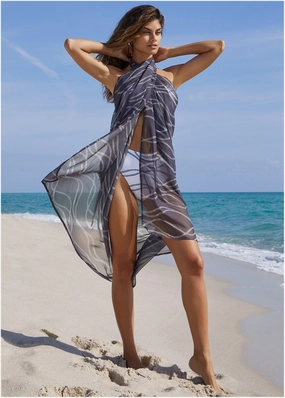 Pareo Cover-Up - Navy Ropes everyday swimwear for women, casual swim outfits ladies