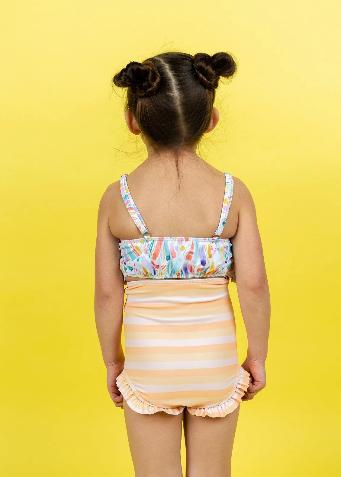 Peachy Stripe | Mini All Ruffled Up Bottoms
