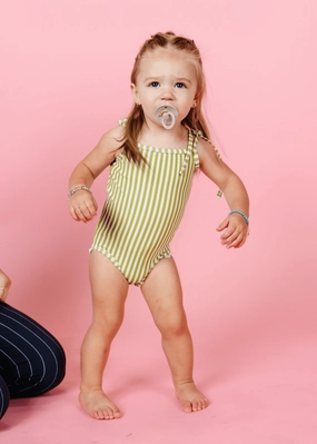 Pear Stripes | Baby Simply One-Piece cute girls swimsuits, stylish swimwear for girls