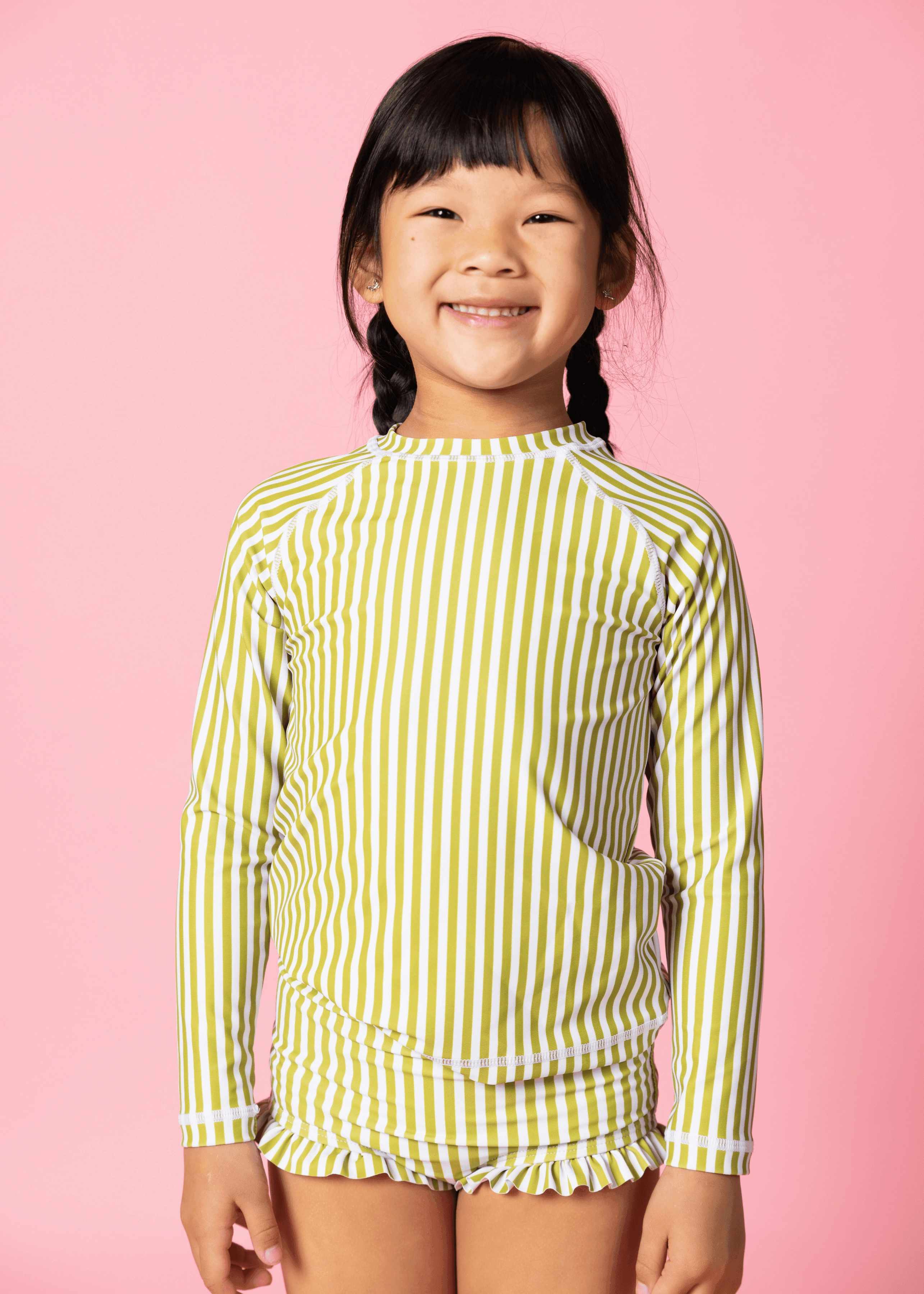 Pear Stripes | Mini Rashguard Top (Unisex)