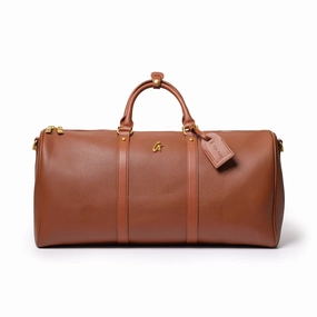 Compact Travel Organizer Travel Tote Pebble Duffle Bag - Brown