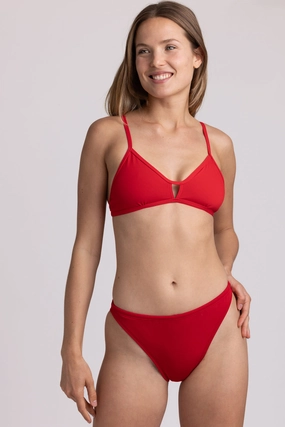 Penny Bikini Bottom - Red inclusive swimwear styles, all season swimwear options