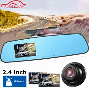 Limited Offer Alert MustHave Deals 2.4 Inch Car Mirror Dvr Dashcam 1080P Video Registrator Recorder G-Sensor Motion Detection Dash Cam