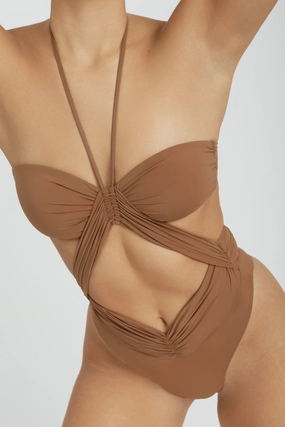 Phoenix One Piece - Brown Sugar soft fabric swimwear women, resort swimwear for ladies