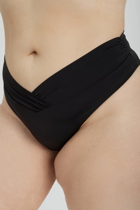 Pico High Waist Bottom - Black soft fabric swimwear women, resort swimwear for ladies