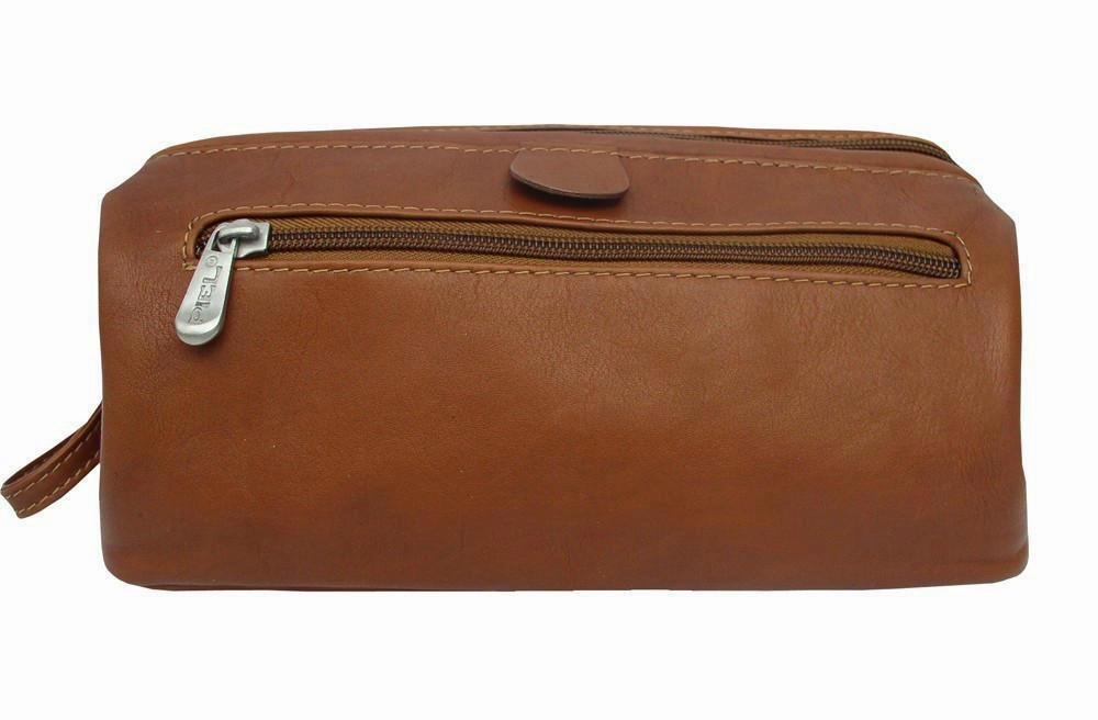 Piel Leather Deluxe Top Frame Traveling Kit Cabin Luggage
