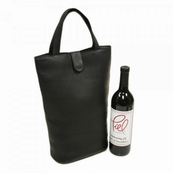 Piel Leather Double Wine Tote Business Travel Bag Cabin Bag