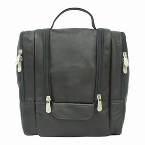 Piel Leather Hanging Travel Toiletry Kit Vacation Bag Travel Luggage Bag