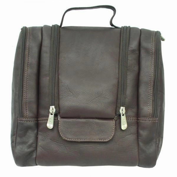 Travel Travel Tote Piel Leather Hanging Travel Toiletry Kit