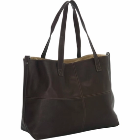 Piel Leather Large Open Multi-Purpose Tote Travel Holdall Bag